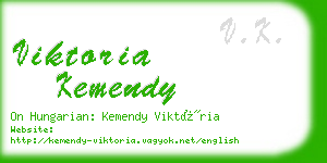 viktoria kemendy business card